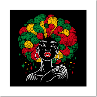 Pretty African Woman Posters and Art